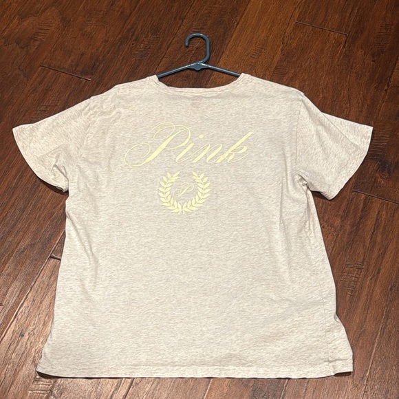 VS PINK Grayish T-Shirt with Embroidered Logo - Picture 7 of 8